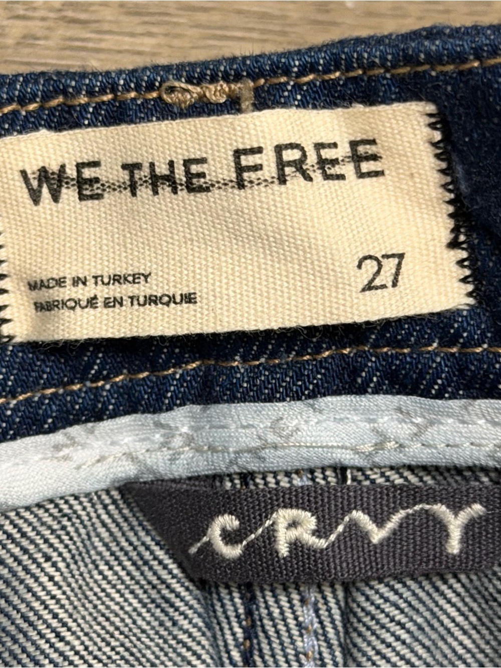 We The Free CRVY Antonia Crop Dark
Denim Pleated Shorts Baggy Jort Sz 27 NWT - Picture 5 of 10